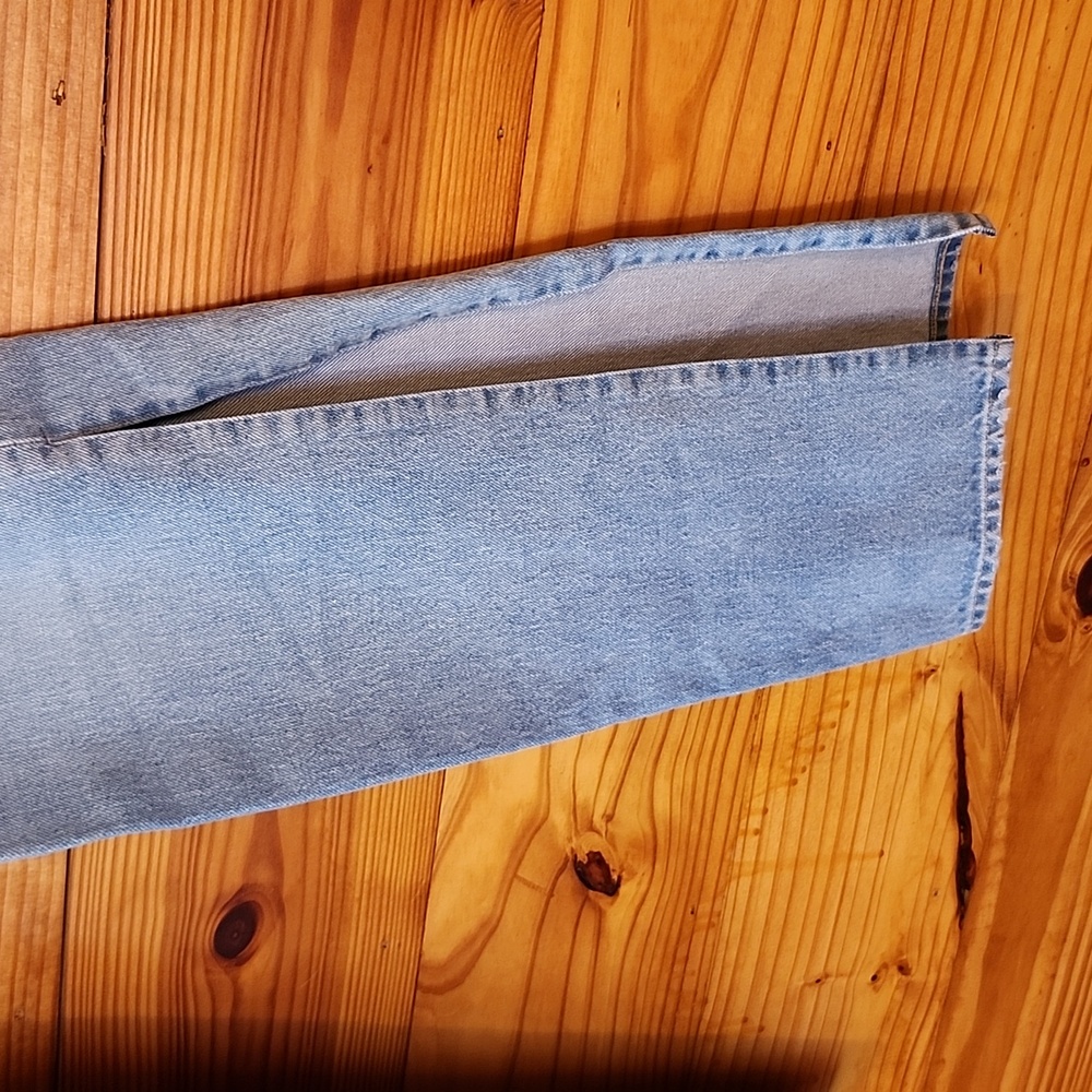 Levi’s Made & Crafted Split Hem Jeans Light Wash High Rise Straight Leg Size 25 - Picture 3 of 7